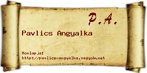 Pavlics Angyalka névjegykártya